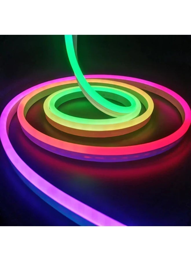 5M RGB Neon Rope Light – Music Sync, DIY Flexible LED Strip for Gaming Room, Bedroom, TV Backlight and Wall Decoration - Image 3